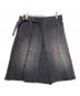 GRANCY（グランシー）の古着「Fringedesign Denim Skirt」｜ブラック