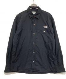 THE NORTH FACE（ザ ノース フェイス）の古着「長袖ナイロンスナップシャツ」｜ブラック