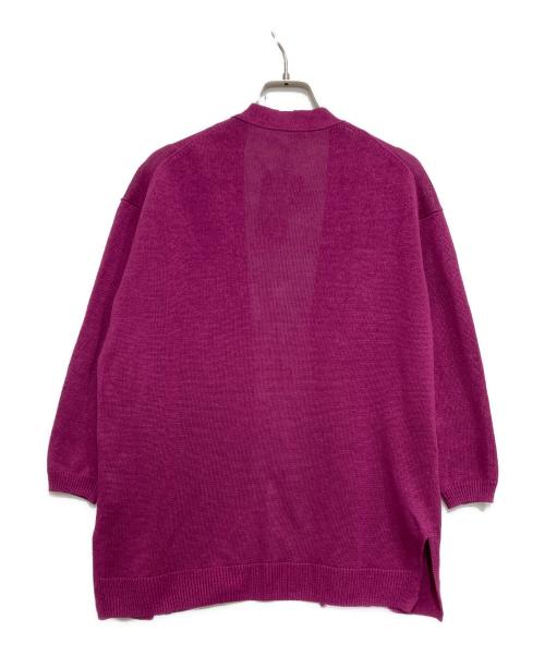 Traduire（トラデュイール）Traduire (トラデュイール) リネンニットカーディガン パープル サイズ:34 未使用品の古着・服飾アイテム