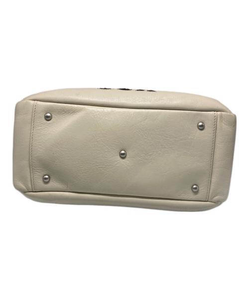 AVIREX（アヴィレックス）AVIREX (アヴィレックス) VARSITY LEATHER MINI－BOSTON BAG/2WAYミニボストンバッグ ホワイトの古着・服飾アイテム