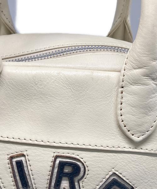 AVIREX（アヴィレックス）AVIREX (アヴィレックス) VARSITY LEATHER MINI－BOSTON BAG/2WAYミニボストンバッグ ホワイトの古着・服飾アイテム