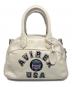 AVIREX（アヴィレックス）の古着「VARSITY LEATHER MINI－BOSTON BAG/2WAYミニボストンバッグ」｜ホワイト