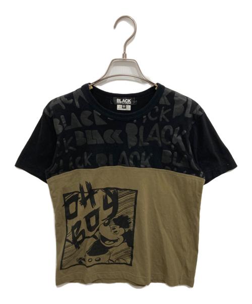 BLACK COMME des GARCONS（ブラックコムデギャルソン）BLACK COMME des GARCONS (ブラックコムデギャルソン) ミッキープリントTシャツ ブラック サイズ:Sの古着・服飾アイテム