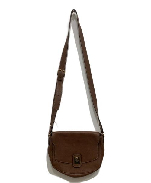 FURLA（フルラ）FURLA (フルラ) レザーショルダーバッグ ブラウンの古着・服飾アイテム