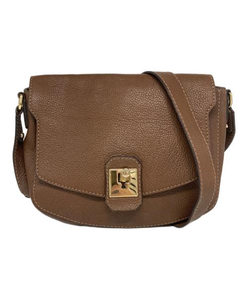 FURLA（フルラ）FURLA (フルラ) レザーショルダーバッグ ブラウンの古着・服飾アイテム
