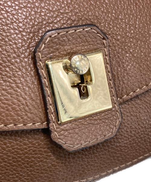 FURLA（フルラ）FURLA (フルラ) レザーショルダーバッグ ブラウンの古着・服飾アイテム