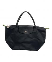 LONGCHAMP（ロンシャン）の古着「LE PLIAGE GREEN TOP S/折り畳みトートバッグ」｜ブラック
