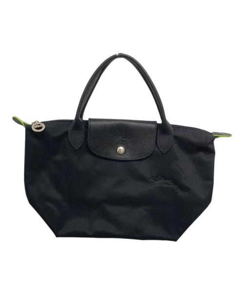LONGCHAMP（ロンシャン）LONGCHAMP (ロンシャン) LE PLIAGE GREEN TOP S/折り畳みトートバッグ ブラックの古着・服飾アイテム