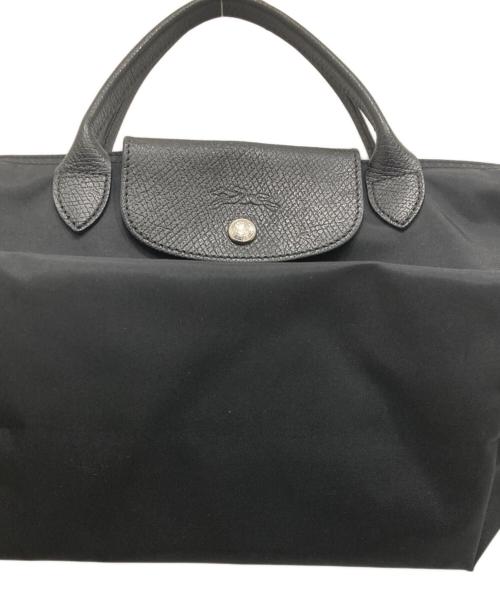 LONGCHAMP（ロンシャン）LONGCHAMP (ロンシャン) LE PLIAGE GREEN TOP S/折り畳みトートバッグ ブラックの古着・服飾アイテム