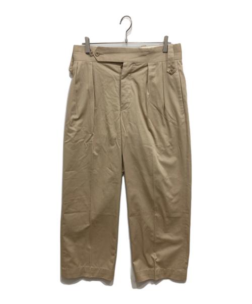 Tangent（タンジェント）Tangent (タンジェント) HENRYグルカパンツ/タックチノワイドパンツ ベージュ サイズ:48の古着・服飾アイテム