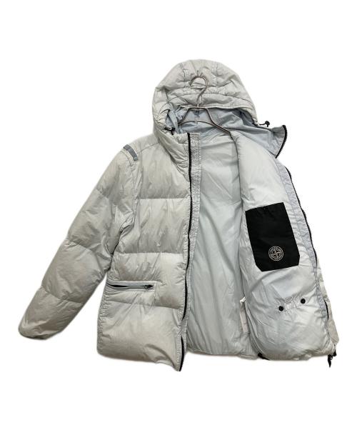 STONE ISLAND（ストーンアイランド）STONE ISLAND (ストーンアイランド) ガーメントダイナイロンレップスフーデッドダウン/GARMENT DYED CRINKLE REPS R-NY グレー サイズ:Mの古着・服飾アイテム