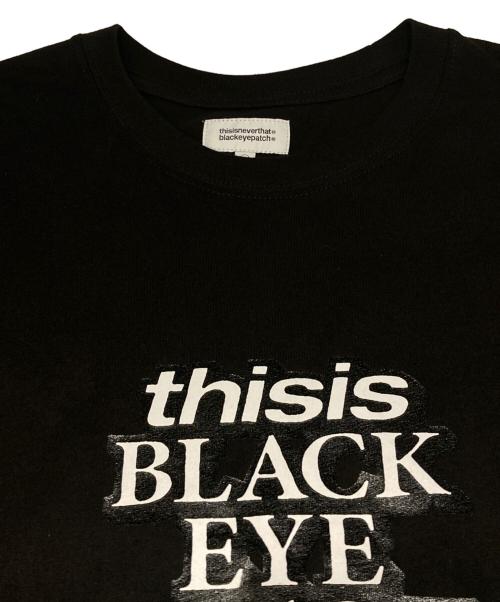 THE BLACK EYE PATCH（ブラックアイパッチ）THE BLACK EYE PATCH (ブラックアイパッチ) thisisneverthat (ディスイズネバーザット) プリントTシャツ ブラック サイズ:Lの古着・服飾アイテム