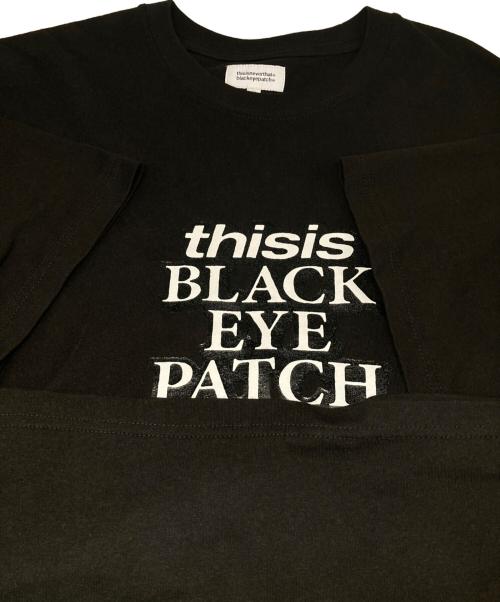 THE BLACK EYE PATCH（ブラックアイパッチ）THE BLACK EYE PATCH (ブラックアイパッチ) thisisneverthat (ディスイズネバーザット) プリントTシャツ ブラック サイズ:Lの古着・服飾アイテム