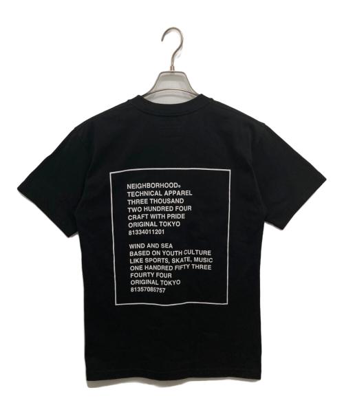 NEIGHBORHOOD（ネイバーフッド）NEIGHBORHOOD (ネイバーフッド) WIND AND SEA (ウィンダンシー) NHWDS-1 / C-TEE.SS/コラボプリントTシャツ ブラック サイズ:Mの古着・服飾アイテム