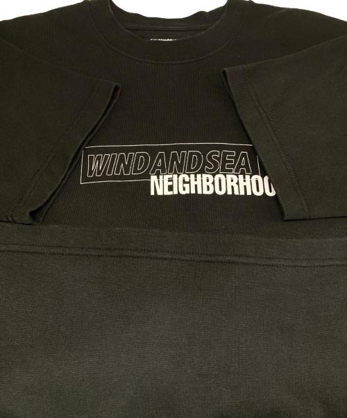 NEIGHBORHOOD（ネイバーフッド）NEIGHBORHOOD (ネイバーフッド) WIND AND SEA (ウィンダンシー) NHWDS-1 / C-TEE.SS/コラボプリントTシャツ ブラック サイズ:Mの古着・服飾アイテム
