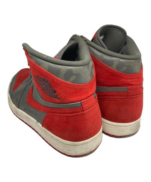 NIKE（ナイキ）NIKE (ナイキ) AirJordan 1 Retro High Camo 3M Bred グレー×レッド サイズ:27.5cmの古着・服飾アイテム
