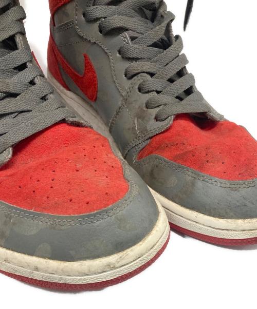 NIKE（ナイキ）NIKE (ナイキ) AirJordan 1 Retro High Camo 3M Bred グレー×レッド サイズ:27.5cmの古着・服飾アイテム