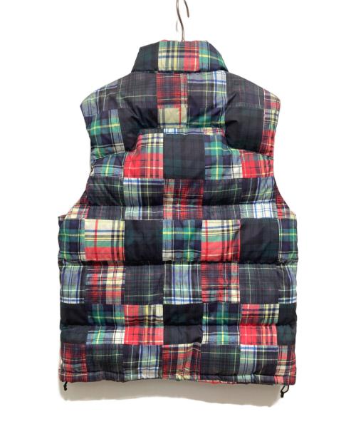 POLO RALPH LAUREN（ポロ・ラルフローレン）POLO RALPH LAUREN (ポロ・ラルフローレン) パッチワークチェックダウンベスト マルチカラー サイズ:170/92A(S)の古着・服飾アイテム