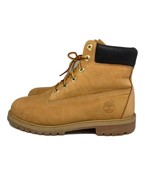 Timberland（ティンバーランド）Timberland (ティンバーランド) 6INCH PREMIUM WATERPROOF BOOT JUNIORS ベージュ サイズ:24の古着・服飾アイテム