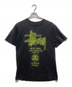 stussyステューシー）の古着「ワールドツアーTシャツ」｜ブラック