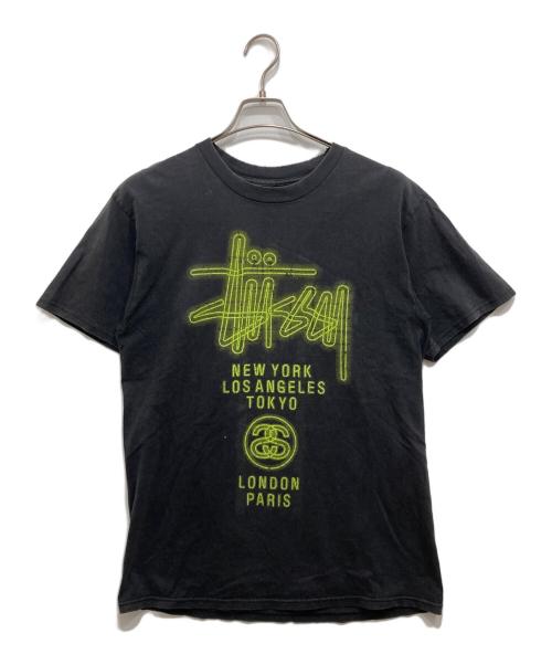 stussy（ステューシー）stussy (ステューシー) ワールドツアーTシャツ ブラック サイズ:Mの古着・服飾アイテム