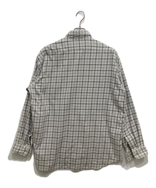 THE NORTH FACE（ザ ノース フェイス）THE NORTH FACE (ザ ノース フェイス) ロングスリーブフロストフォージフランネルシャツ ホワイト×グレー サイズ:Mの古着・服飾アイテム