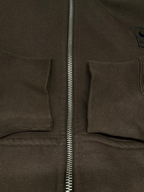 NIKE（ナイキ）NIKE (ナイキ) stussy (ステューシー) STONE WASHED FLEECE ZIP HOODIE ブラウン サイズ:Mの古着・服飾アイテム