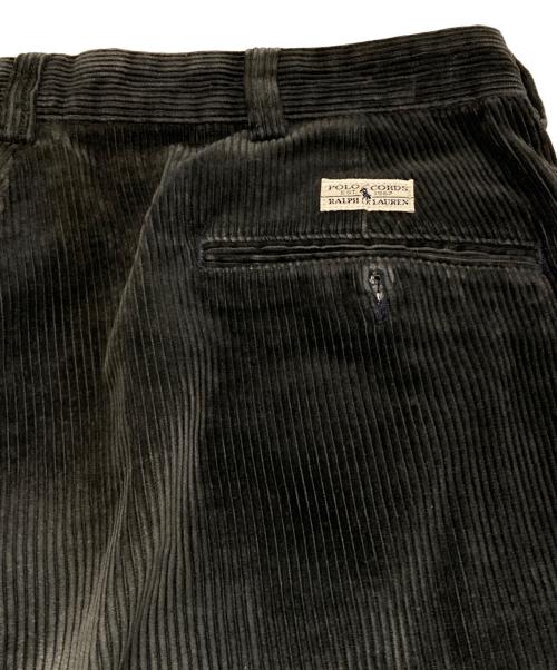 POLO RALPH LAUREN（ポロ・ラルフローレン）POLO RALPH LAUREN (ポロ・ラルフローレン) 2タックコーデュロイパンツ ブラック サイズ:86cm (W34)の古着・服飾アイテム