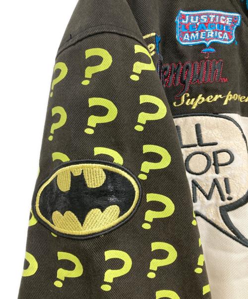 DC COMICS（ディーシーコミックス）DC COMICS (ディーシーコミックス) 00s Riddler レーシングジャケット ホワイト×ブラック サイズ:XLの古着・服飾アイテム
