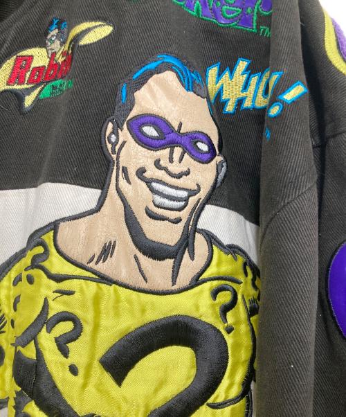 DC COMICS（ディーシーコミックス）DC COMICS (ディーシーコミックス) 00s Riddler レーシングジャケット ホワイト×ブラック サイズ:XLの古着・服飾アイテム