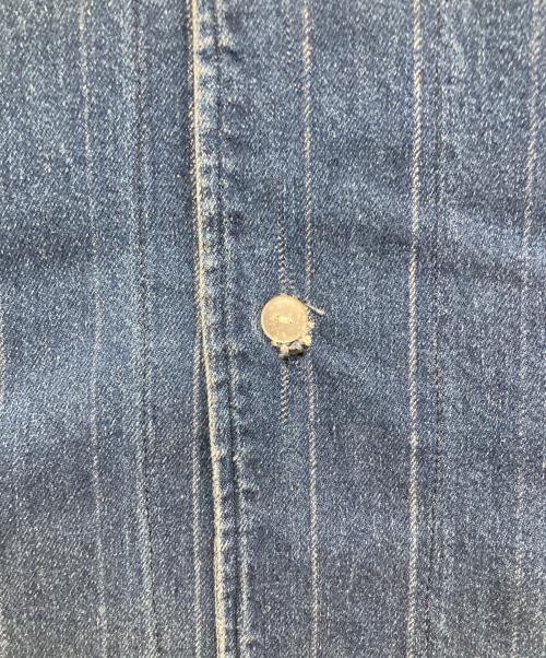 USED（USED）USED (USED) 90’sデニムベースボールシャツ インディゴ サイズ:XLの古着・服飾アイテム
