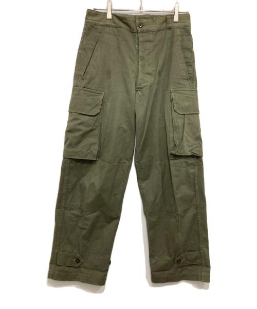 French Army（フランス軍）French Army (フランス軍) M-47後期カーゴパンツ グリーン サイズ:21の古着・服飾アイテム