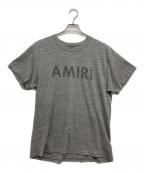 AMIRIアミリ）の古着「ロゴTシャツ」｜グレー