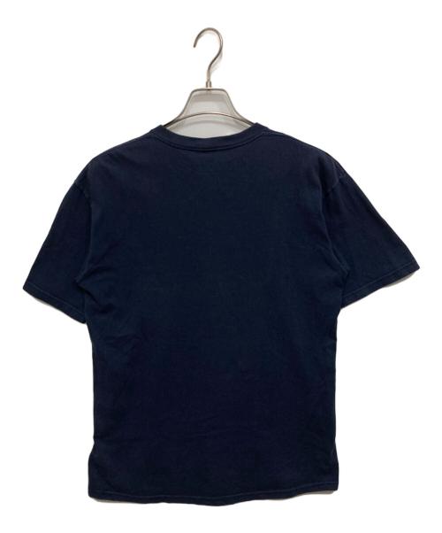 stussy（ステューシー）stussy (ステューシー) チェック柄ロゴTシャツ ネイビー サイズ:Mの古着・服飾アイテム