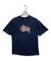 stussy（ステューシー）の古着「チェック柄ロゴTシャツ」｜ネイビー