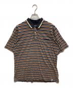stussyステューシー）の古着「90’sボーダーポロシャツ」｜ブラウン