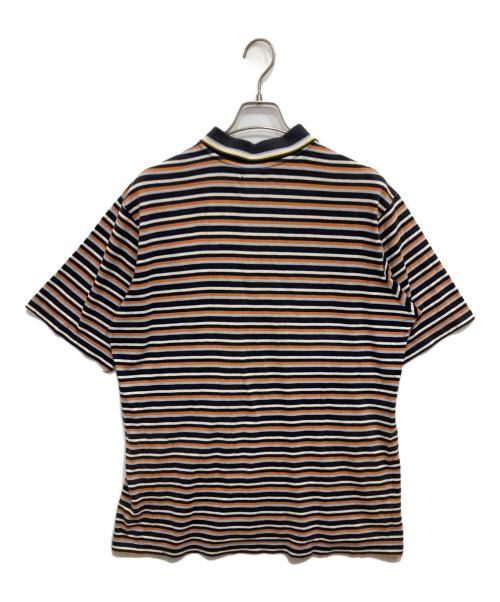 stussy（ステューシー）stussy (ステューシー) 90’sボーダーポロシャツ ブラウン サイズ:Lの古着・服飾アイテム