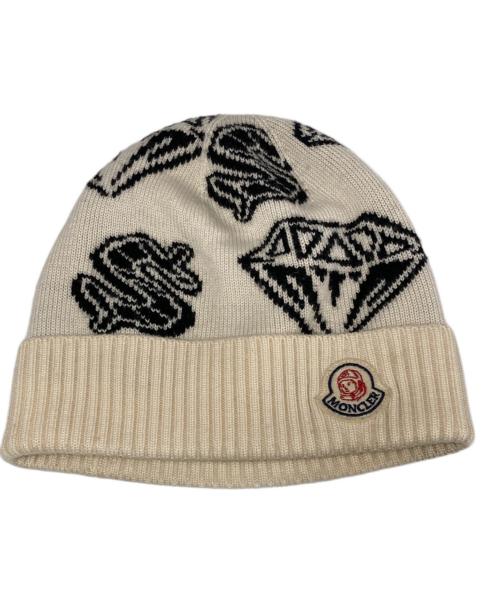 MONCLER（モンクレール）MONCLER (モンクレール) BILLIONAIRE BOYS CLUB (ビリオネアボーイズクラブ) BERRETTO TRICOT ジャガードニット帽 ホワイト サイズ:FREEの古着・服飾アイテム