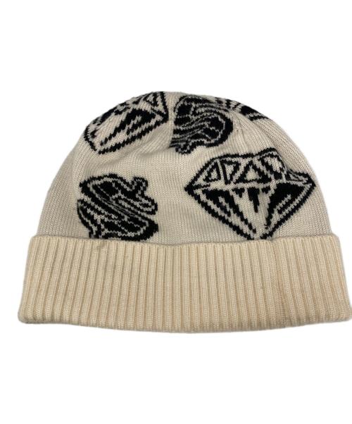 MONCLER（モンクレール）MONCLER (モンクレール) BILLIONAIRE BOYS CLUB (ビリオネアボーイズクラブ) BERRETTO TRICOT ジャガードニット帽 ホワイト サイズ:FREEの古着・服飾アイテム