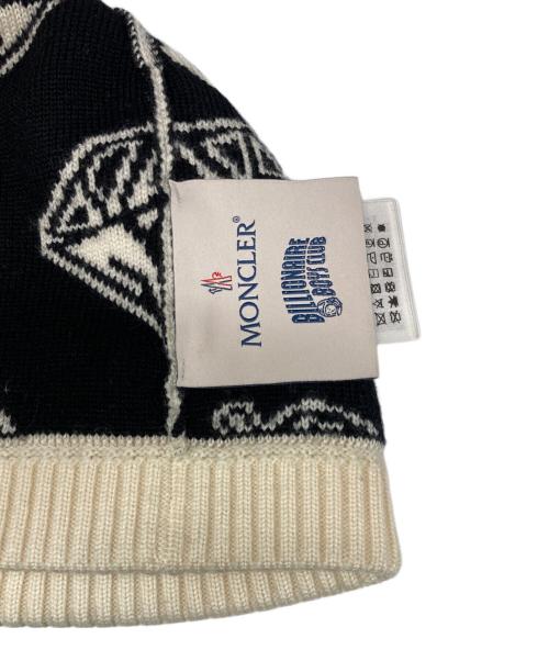 MONCLER（モンクレール）MONCLER (モンクレール) BILLIONAIRE BOYS CLUB (ビリオネアボーイズクラブ) BERRETTO TRICOT ジャガードニット帽 ホワイト サイズ:FREEの古着・服飾アイテム