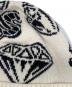 中古・古着 MONCLER (モンクレール) BILLIONAIRE BOYS CLUB (ビリオネアボーイズクラブ) BERRETTO TRICOT ジャガードニット帽 ホワイト サイズ:FREE：15000円