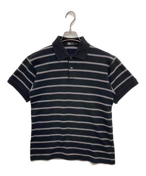 ISSEY MIYAKE DESIGN STUDIO（イッセイミヤケ）ISSEY MIYAKE DESIGN STUDIO (イッセイミヤケ) ボーダーポロシャツ ブラック サイズ:Mの古着・服飾アイテム