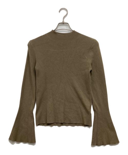 FRAY ID（フレイ アイディー）FRAY ID (フレイ アイディー) 2WAYショルダーニットコンビワンピ カーキ サイズ:SIZE1の古着・服飾アイテム
