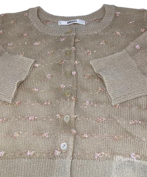 Snidel（スナイデル）Snidel (スナイデル) フラワーライクシアーカーデ ベージュ サイズ:FREEの古着・服飾アイテム