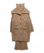 ANDMARYアンドマリー）の古着「Jose knit cardigan set dress」｜ベージュ