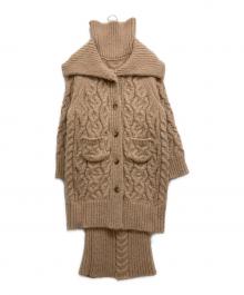 ANDMARY（アンドマリー）の古着「Jose knit cardigan set dress」｜ベージュ