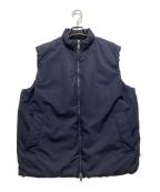 ORCIVALオーシバル）の古着「POLYESTER TAFFETA DOWN STAND COLLAR VEST/スタンドカラーダウンベスト」｜ネイビー