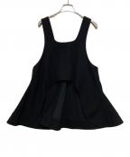 ENFOLDエンフォルド）の古着「2WAY FLARE VEST」｜ブラック