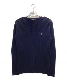 BURBERRY BLACK LABEL（バーバリーブラックレーベル）の古着「ハンティングニット」｜ネイビー