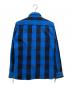 HOUSTON (ヒューストン) チェック コットンビエラシャツ ブラック×ブルー サイズ:M：5000円